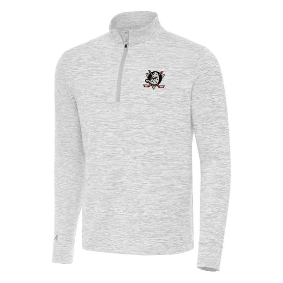 Men's Antigua Gray Anaheim Ducks Cause Quarter-Zip Top
