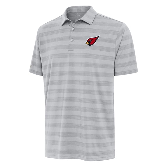 Men's Antigua Gray Arizona Cardinals Tunnel Polo