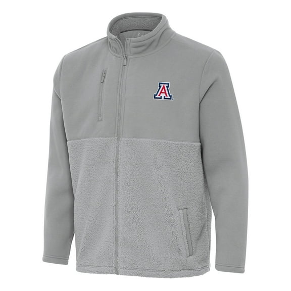 Men's Antigua Gray Arizona Wildcats Daily Fused Full-Zip Jacket