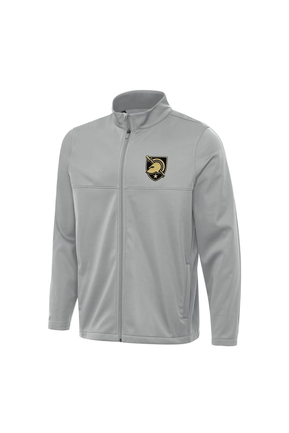 Men's Antigua Gray Army Black Knights Links 2 Full-Zip Golf Jacket