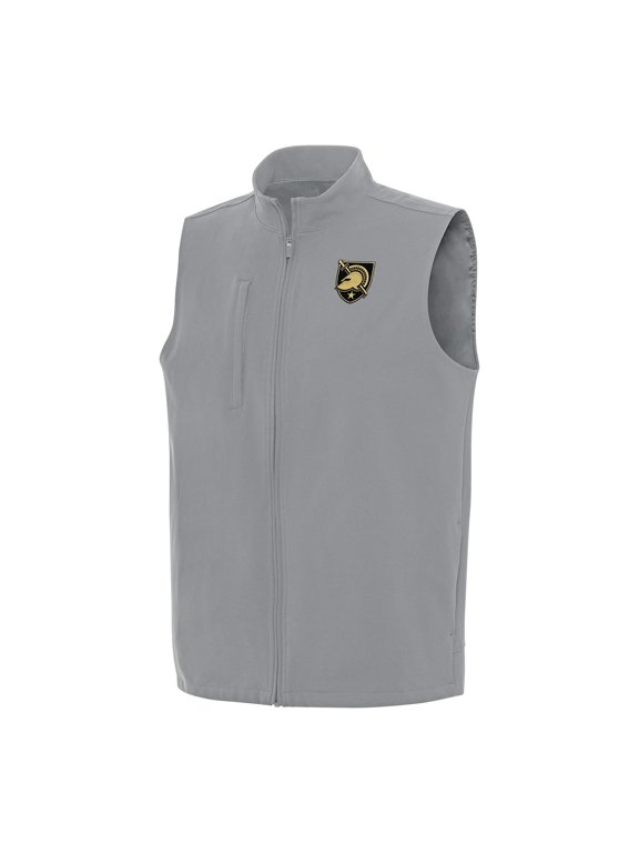 Men's Antigua Gray Army Black Knights Regard Full-Zip Vest
