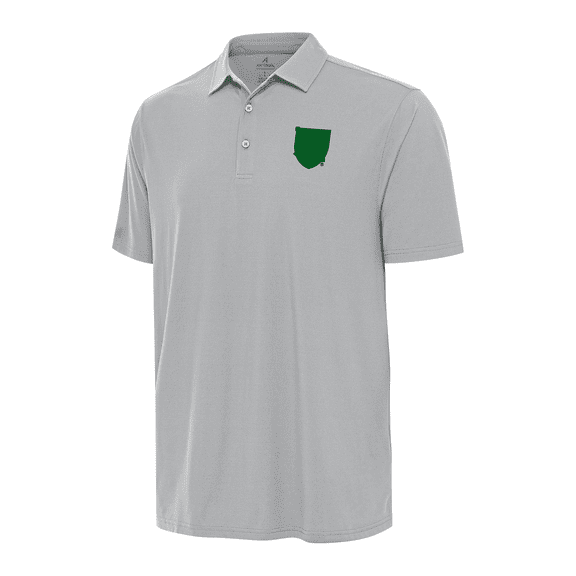 Men's Antigua Gray Army Black Knights St. Patrick's Day Era Polo