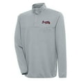 thumbnail image 1 of Men's Antigua  Gray Atlanta Braves Steamer Quarter-Snap Pullover Jacket, 1 of 1