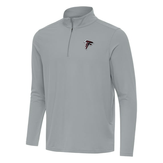 Men's Antigua Gray Atlanta Falcons Intent Quarter-Zip Pullover Top