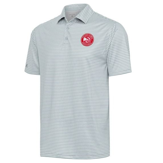 Men's Antigua Gray Atlanta Hawks Skills Polo