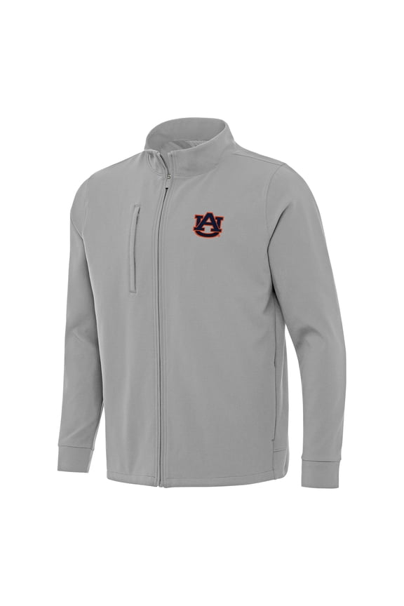 Men's Antigua Gray Auburn Tigers Regard Full-Zip Jacket