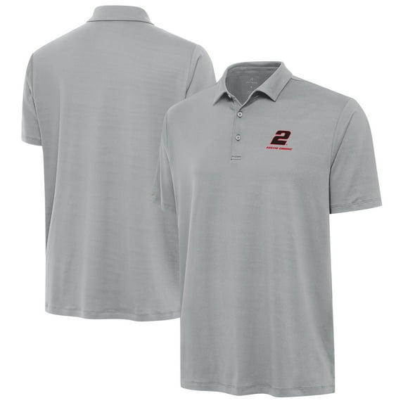 Men's-Antigua Gray Austin Cindric Reprocess Polo