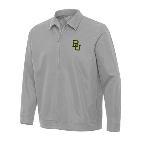 Men's Antigua Gray Baylor Bears Pivot Full-Zip Jacket