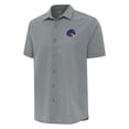 thumbnail image 1 of Men's Antigua  Gray Boise State Broncos Activate Woven Short Sleeve Button-Up Shirt, 1 of 1
