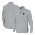 thumbnail image 1 of Men's Antigua Gray Boston College Eagles Perilous Quarter-Zip Pullover Top, 1 of 3