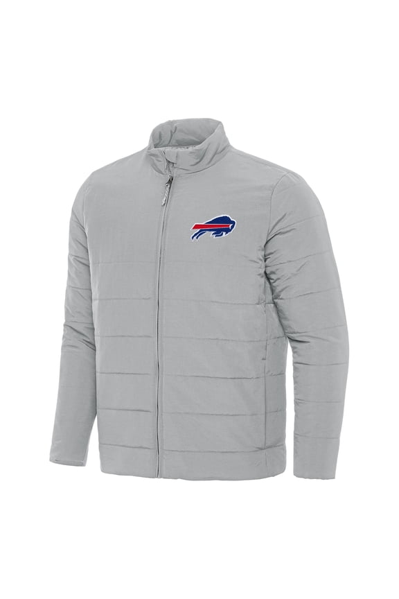 Men's Antigua Gray Buffalo Bills Swelter Full-Zip Jacket