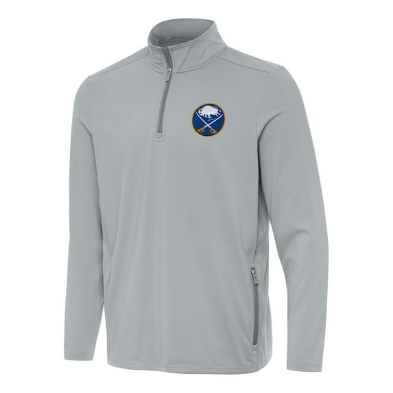 Men's Antigua Gray Buffalo Sabres Perilous Quarter-Zip Sweatshirt