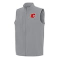 thumbnail image 1 of Men's Antigua Gray Calgary Flames Regard Full-Zip Vest, 1 of 1