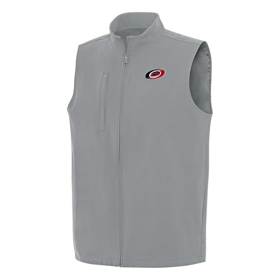 Men's Antigua Gray Carolina Hurricanes Regard Full-Zip Vest