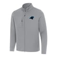 thumbnail image 1 of Men's Antigua Gray Carolina Panthers Objection Full-Zip Jacket, 1 of 1