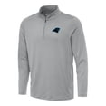 thumbnail image 1 of Men's Antigua Gray Carolina Panthers Reprocess Quarter-Zip Top, 1 of 1