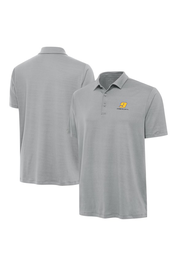 Men's-Antigua Gray Chase Elliott Reprocess Polo