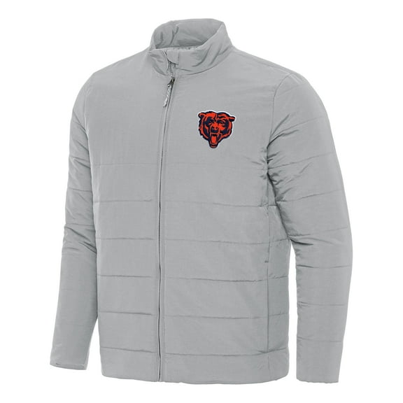 Men's Antigua  Gray Chicago Bears Swelter Full-Zip Jacket