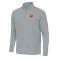 thumbnail image 1 of Men's Antigua Gray Clemson Tigers Intent Quarter-Zip Top, 1 of 1