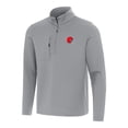 thumbnail image 1 of Men's Antigua Gray Cleveland Browns Insider Quarter-Zip Pullover Top, 1 of 1