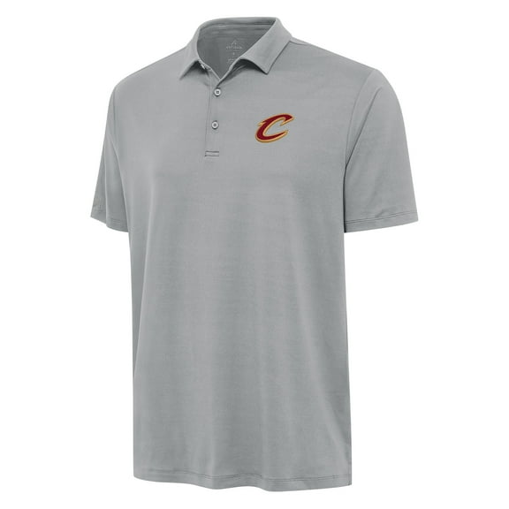 Men's Antigua Gray Cleveland Cavaliers Reprocess Polo