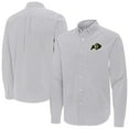 thumbnail image 1 of Men's Antigua Gray Colorado Buffaloes Porter Woven Tri-Blend Long Sleeve Button-Down Shirt, 1 of 3