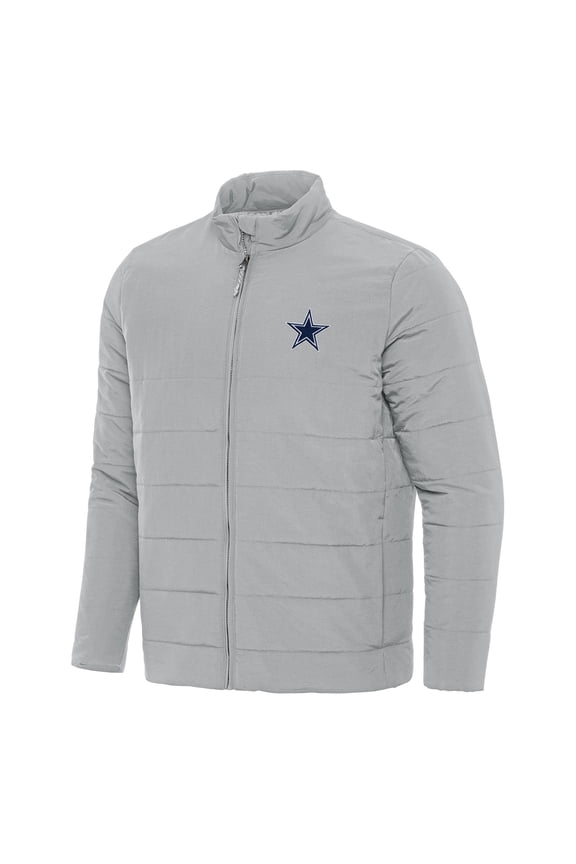 Men's Antigua  Gray Dallas Cowboys Swelter Full-Zip Jacket
