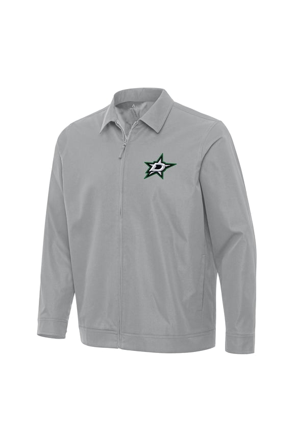 Men's Antigua Gray Dallas Stars Pivot Full-Zip Jacket