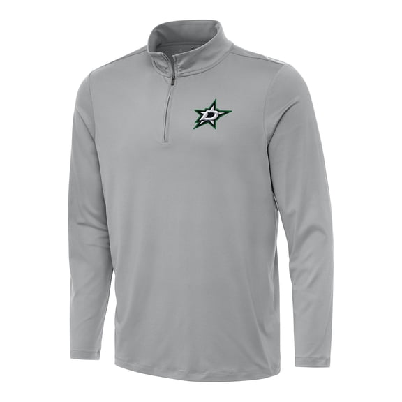 Men's Antigua Gray Dallas Stars Reprocess Quarter-Zip Top