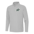 thumbnail image 1 of Men's Antigua  Gray Dallas Stars Twine Quarter-Zip Top, 1 of 1