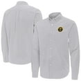 thumbnail image 1 of Men's Antigua Gray Denver Nuggets Porter Woven Long Sleeve Button-Down Shirt, 1 of 3