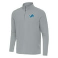 thumbnail image 1 of Men's Antigua Gray Detroit Lions Intent Quarter-Zip Pullover Top, 1 of 1