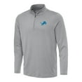 thumbnail image 1 of Men's Antigua Gray Detroit Lions Reprocess Quarter-Zip Top, 1 of 1