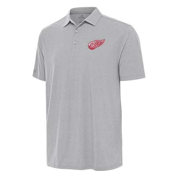 Men's Antigua Gray Detroit Red Wings Era Polo