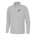 thumbnail image 1 of Men's Antigua  Gray Detroit Red Wings Twine Quarter-Zip Top, 1 of 1