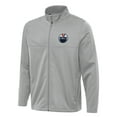 Men's Antigua Gray Edmonton Oilers Links 2 FullZip Golf Jacket