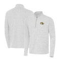 thumbnail image 1 of Men's Antigua Gray Georgia Tech Yellow Jackets Cause Quarter-Zip Top, 1 of 3