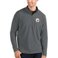 thumbnail image 1 of Men's Antigua Gray/Gray Pittsburgh Steelers Glacier Quarter-Zip Pullover Jacket, 1 of 1