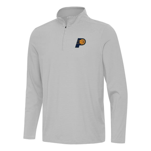 Men's Antigua  Gray Indiana Pacers Twine Quarter-Zip Top