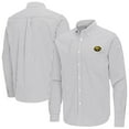 thumbnail image 1 of Men's Antigua Gray Iowa Hawkeyes Ellis Woven Tri-Blend Long Sleeve Button-Down Shirt, 1 of 3