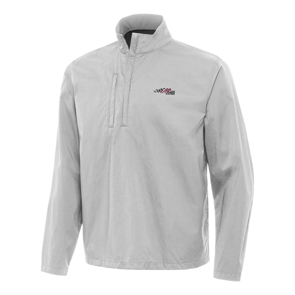 Men's-Antigua Gray Joe Gibbs Racing Brisk Quarter-Zip Pullover Jacket