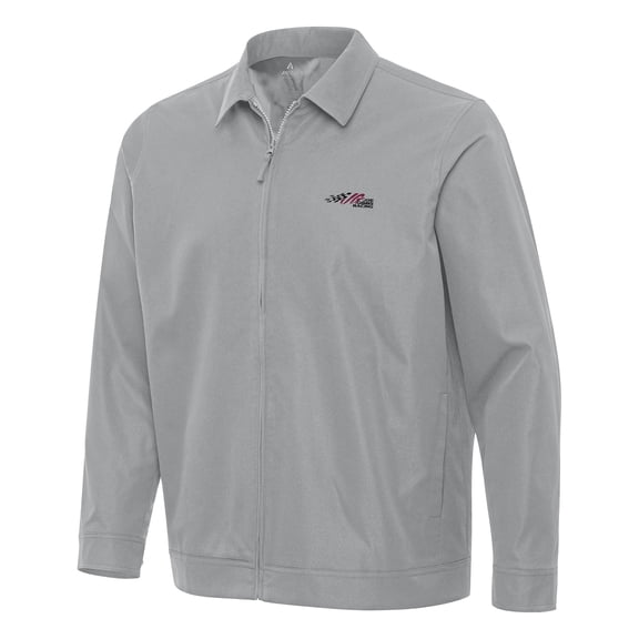 Men's-Antigua  Gray Joe Gibbs Racing Pivot Full-Zip Jacket