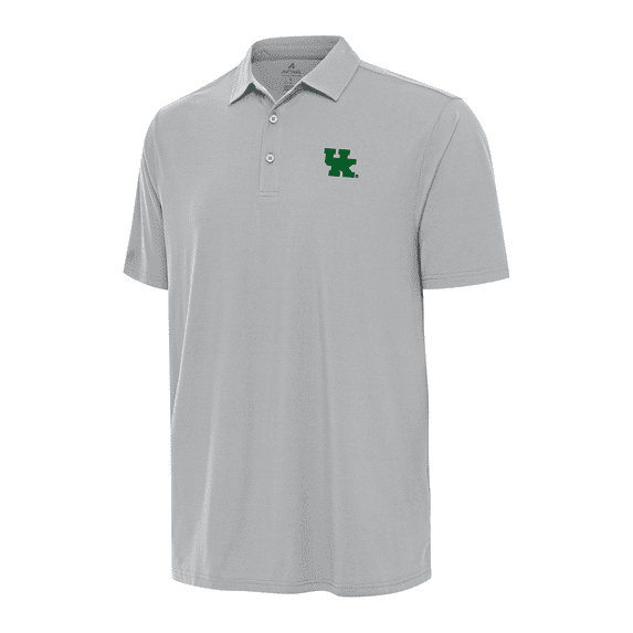 Men's Antigua Gray Kentucky Wildcats St. Patrick's Day Era Polo