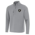 thumbnail image 1 of Men's Antigua  Gray Las Vegas Raiders Insider Quarter-Zip Jacket, 1 of 2