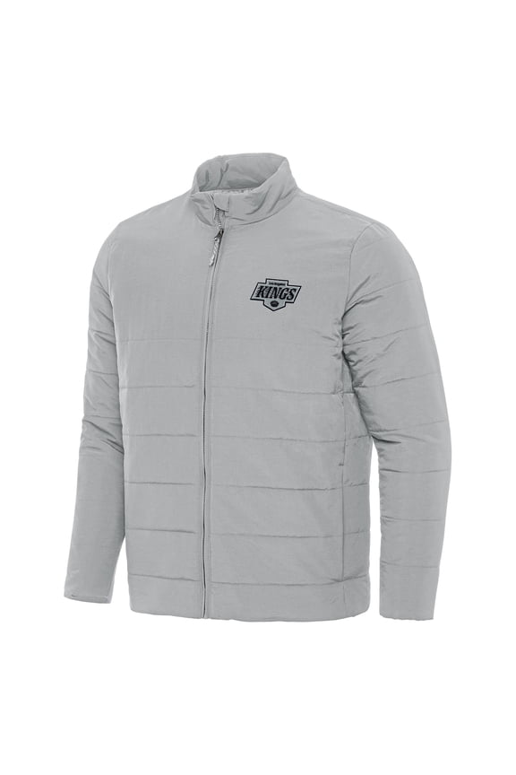 Men's Antigua Gray Los Angeles Kings Swelter Full-Zip Puffer Jacket