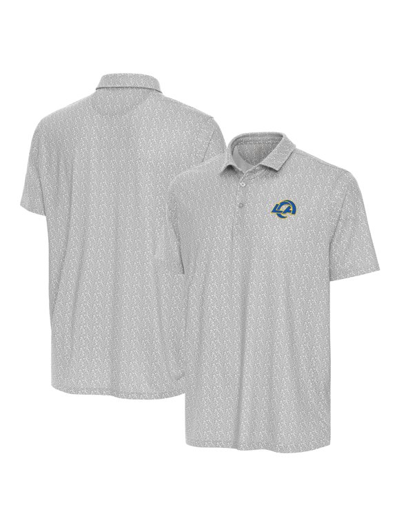 Men's Antigua Gray Los Angeles Rams Botanic Polo