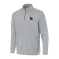 thumbnail image 1 of Men's Antigua  Gray Louisville Cardinals Perilous Quarter-Zip Sweatshirt, 1 of 1