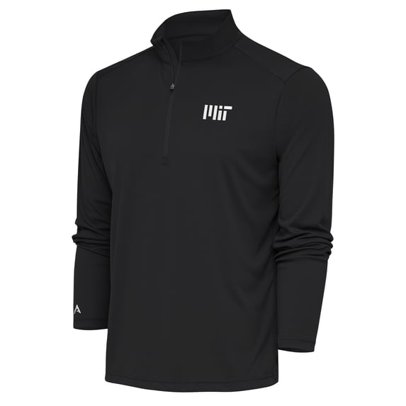 Men's Antigua Gray MIT Engineers Tribute Quarter-Zip Pullover Top