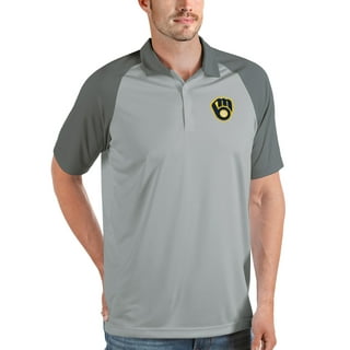 Milwaukee Brewers Cutter & Buck Big & Tall Forge Eco Heathered Stripe  Stretch Recycled Polo - Heather Navy
