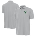 thumbnail image 1 of Men's Antigua Gray Milwaukee Bucks St. Patrick's Day-Era Polo, 1 of 4